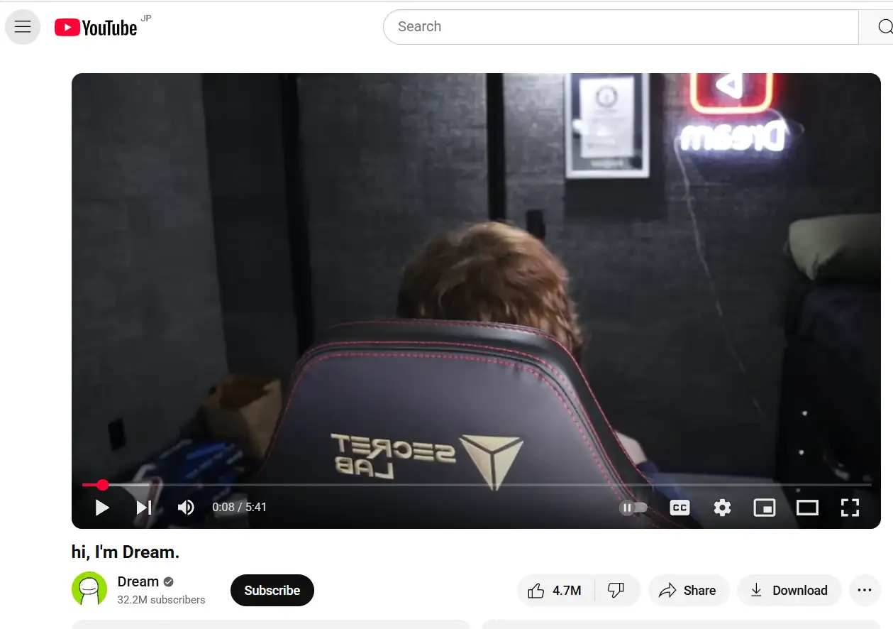 dream showed his face in a livestream